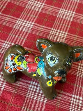 Mexican Folk Art Pottery Talavera Chihuahua Hand Painted